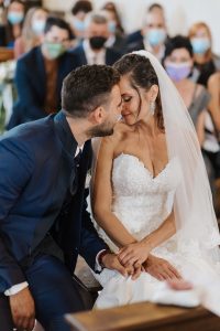 bride and groom church ceremony